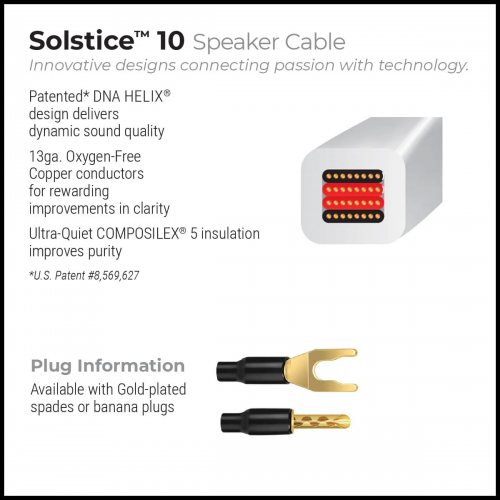 Пара готовых акустических кабелей Wireworld Solstice 10 (2.0m)