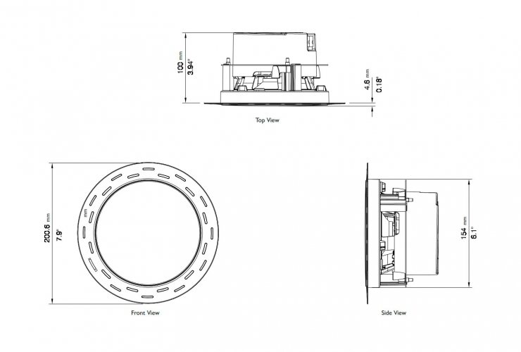 KEF Ci130QRfl размеры