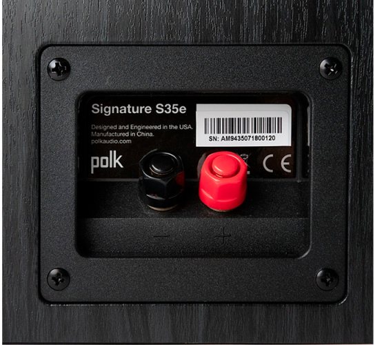 Polk Audio S35e (Washed Black Walnut) акустические разъёмы