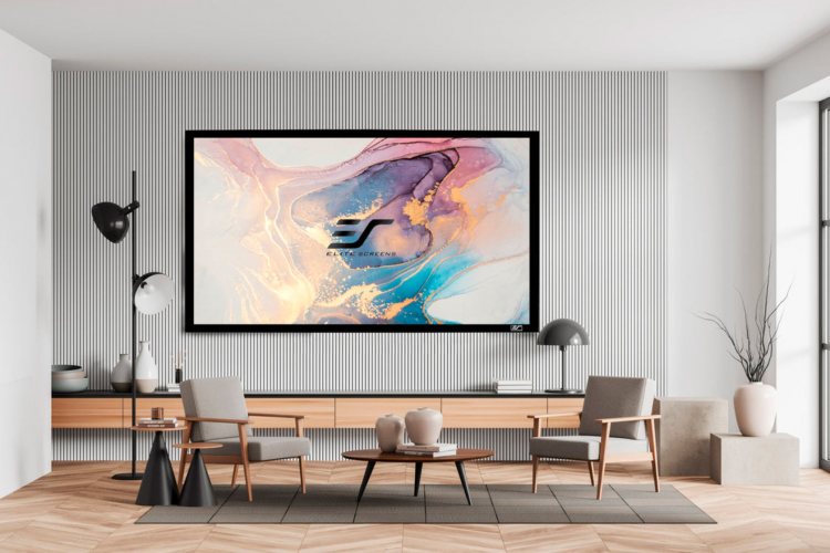 Elite Screens ER110WH1 В интерьере
