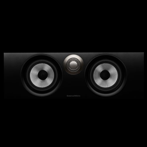 Bowers&Wilkins HTM6 (Matte Black) передняя панель на тёмном фоне