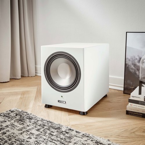 Canton SUB 1500 R (White High Gloss) в интерьере