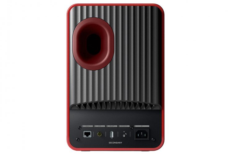 KEF LS50 Wireless II (Crimson Red) задняя панель второстепенная колонка