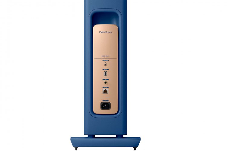 KEF LS60 Wireless (Royal Blue) задняя панель второстепенная колонка