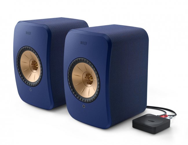 KEF LSX II (Cobalt Blue) с внешнем модулем