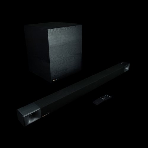 Klipsch Cinema 800 Sound Bar (Black) на чёрном фоне