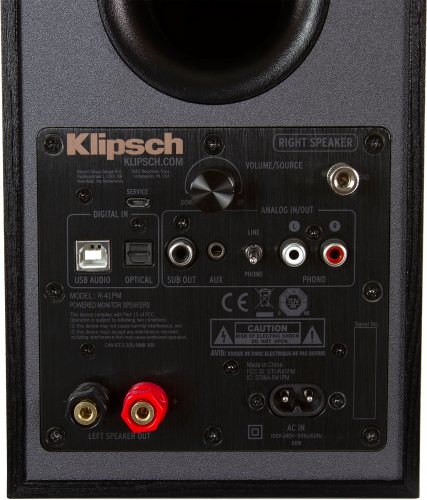 Klipsch R-41PM (Black) задняя панель