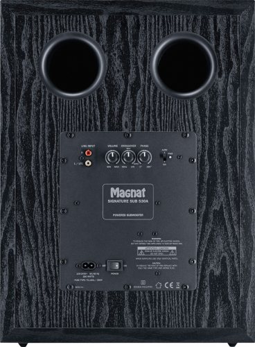 Magnat Signature Sub 530A (Black Ash) задняя панель