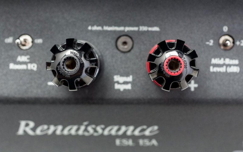 Martin Logan Renaissance ESL 15A (Cordoba Red) акустические разъёмы