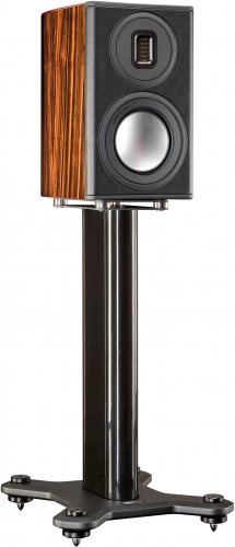 Monitor Audio PL100 II (Ebony Real Wood) на стойке