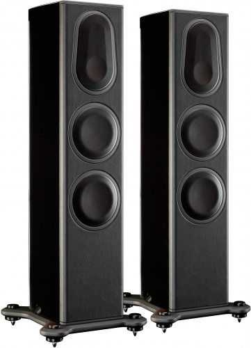 Monitor Audio PL200 II (Piano Black Lacquer) с решёткой