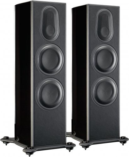 Monitor Audio PL300 II (Piano Black Lacquer) с решёткой