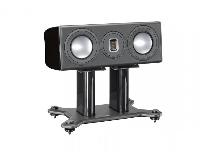Monitor Audio PLC150 II (Piano Black) на стойке