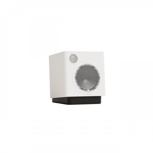 Monitor Audio Radius 1 4G Satin White На настольной подставке