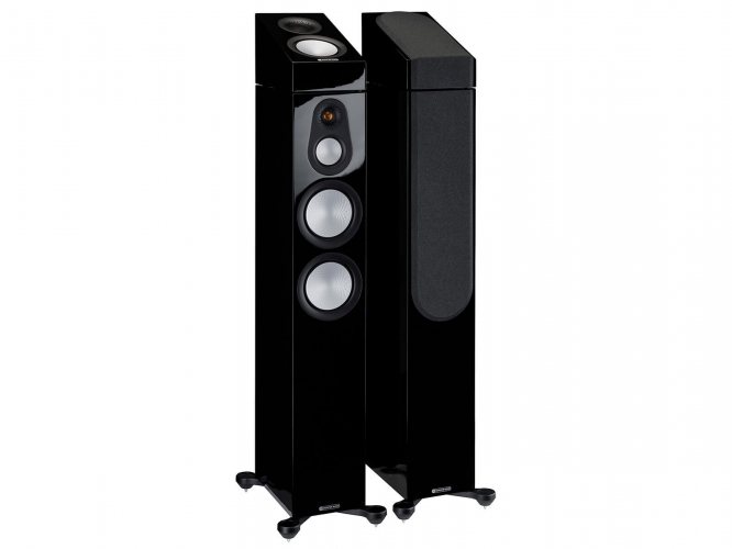 Monitor Audio Silver AMS 7G (High Gloss Black) на напольной колонке