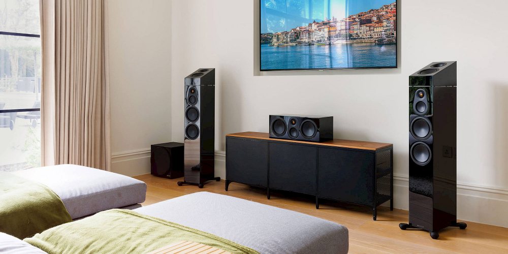 Monitor Audio Silver AMS 8G High Gloss Black В интерьере