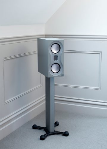 Monitor Audio Studio (Satin Grey) в интерьере на напольной стойке