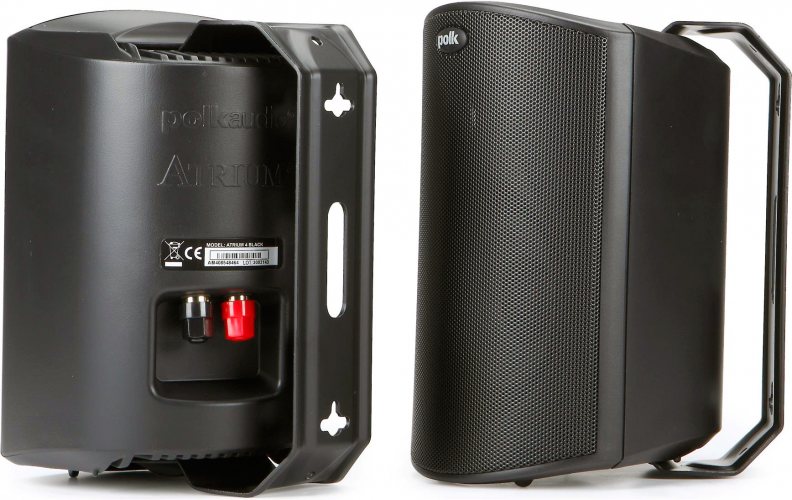 Polk Audio Atrium4 (Black) вид сбоку и сзади