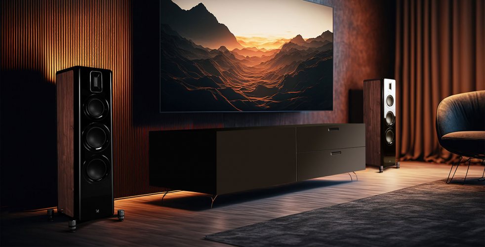 Quad Revela 2 Piano Walnut Напольная акустика