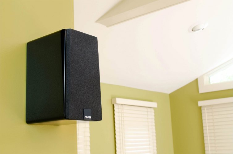 SVS Prime Satellite Piano Gloss Black На стене