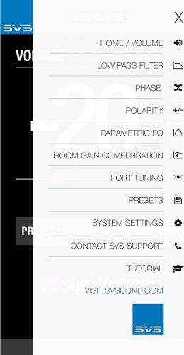 SVS SB-3000 (Premium Black Ash) настройки