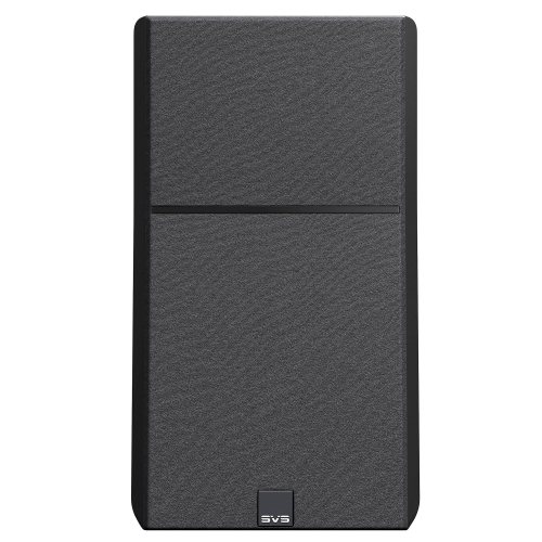 SVS Ultra Evolution Bookshelf Black Oak Veneer Вид спереди с решёткой