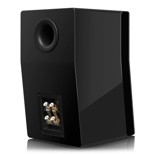 SVS Ultra Evolution Bookshelf Black Oak Veneer Задняя панель под углом