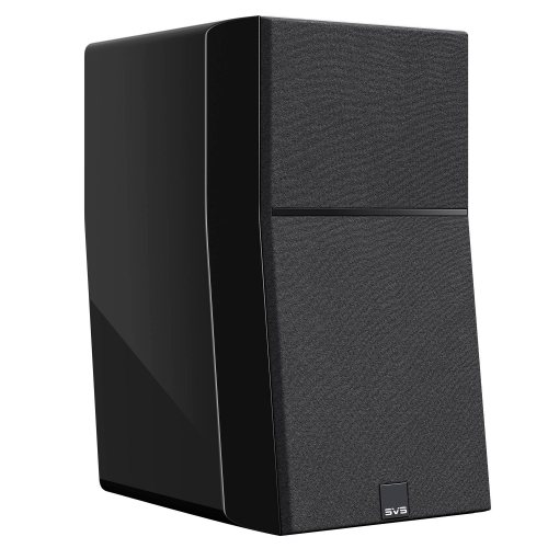 SVS Ultra Evolution Bookshelf Piano Gloss Black Вид слева с решёткой