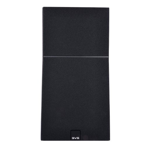SVS Ultra Evolution Bookshelf Piano Gloss Black Вид спереди с решёткой