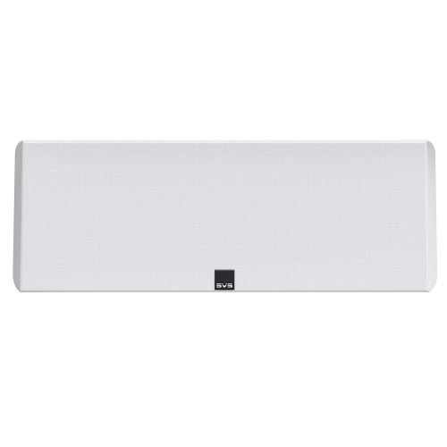 SVS Ultra Evolution Center Piano Gloss White Вид спереди с решёткой