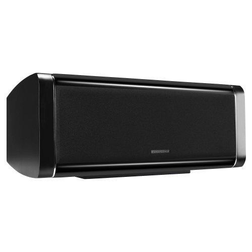 Wharfedale AURA C High Gloss Black Вид сбоку с решёткой