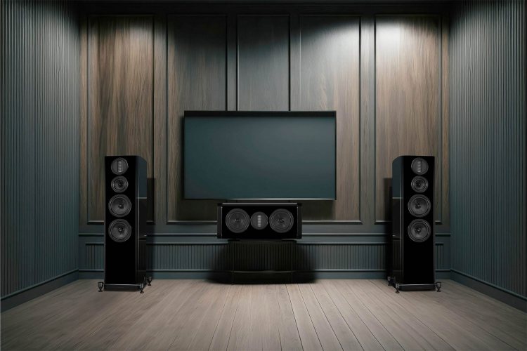 Wharfedale AURA C High Gloss Black В интерьере