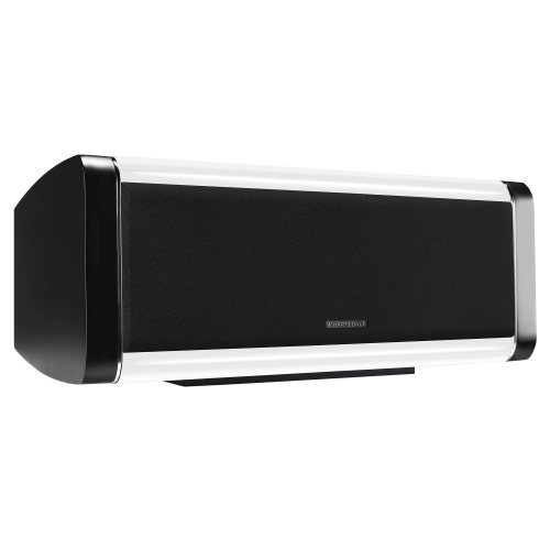 Wharfedale AURA C High Gloss White Вид сбоку с решёткой