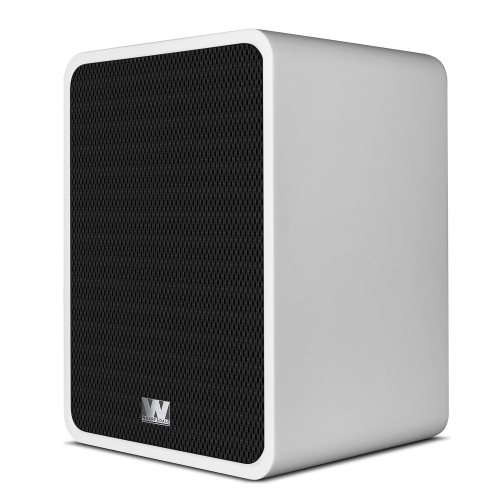Wharfedale DENTON 1S White Вид сбоку с решёткой