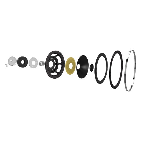 Wharfedale Elysian C Piano Black НЧ диффузор в разрезе