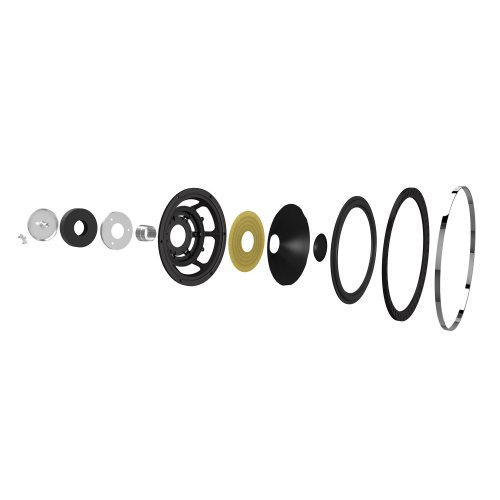 Wharfedale Elysian C Piano Walnut НЧ диффузор в разрезе