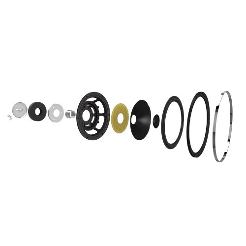 Wharfedale Elysian 1 Piano Black НЧ диффузор в разрезе