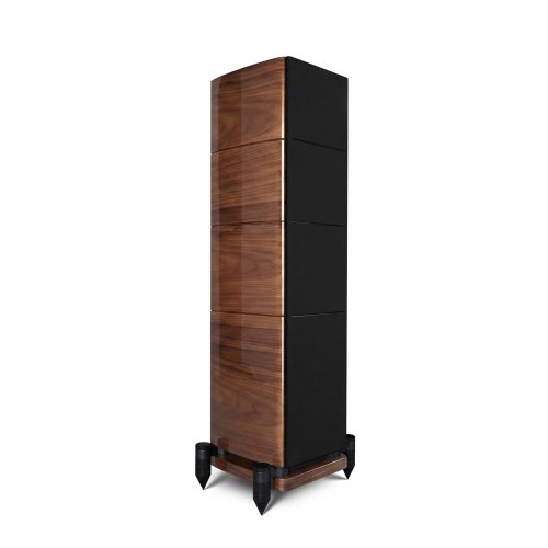 Wharfedale ELYSIAN 3R Walnut High Gloss Вид слева с решёткой