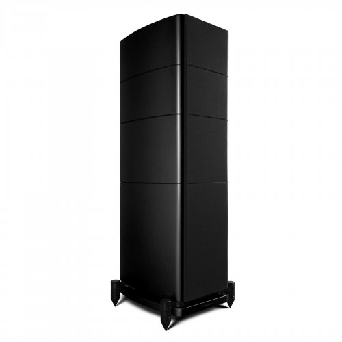 Wharfedale ELYSIAN 4R Matte Black Вид слева с решёткой
