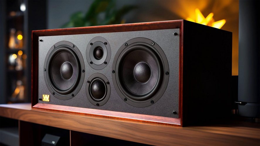 Wharfedale Heritage Centre Mahogany На тумбе