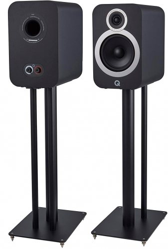 Q Acoustics 3030i (Carbon Black) на напольных стойках