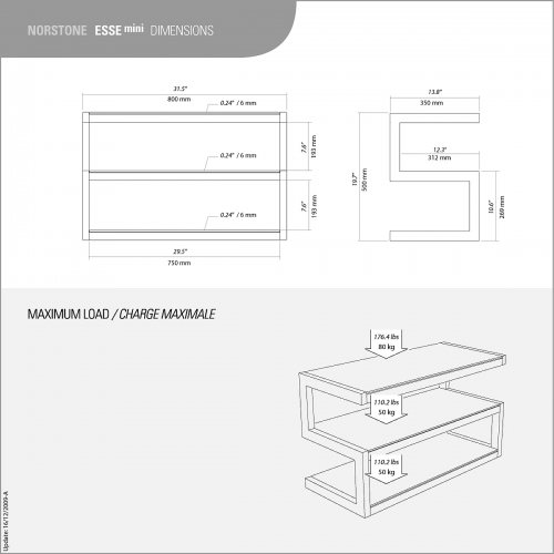 Размеры Norstone Esse mini