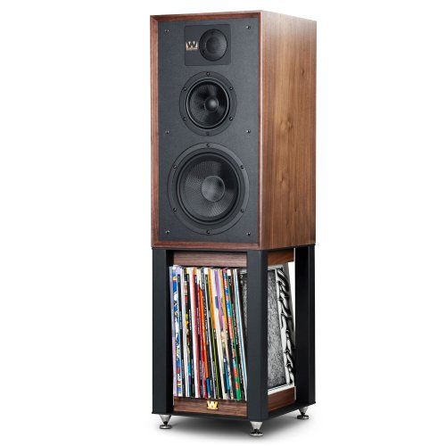 Wharfedale LINTON Stands Walnut Veneer С колонкой и граммпластинками
