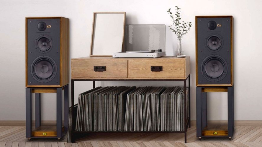 Wharfedale LINTON Stands Walnut Veneer В интерьере