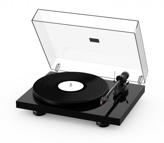 Pro-Ject Debut Carbon EVO (High Gloss Black) крышка открыта