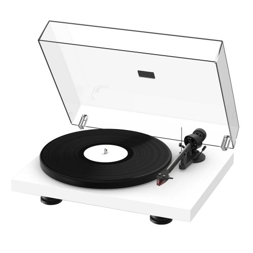 Pro-Ject Debut Carbon EVO (Satin White) крышка открыта