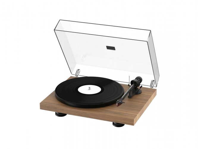 Pro-Ject Debut Carbon EVO (Walnut) крышка открыта