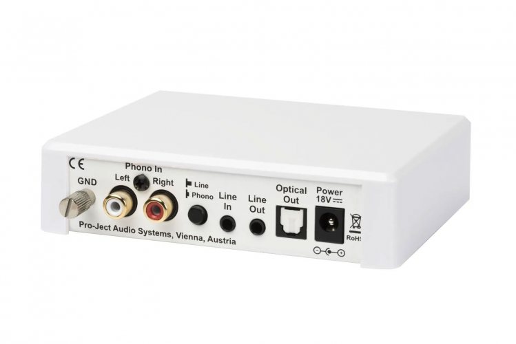 Pro-Ject Optical Box E Phono (White) задняя панель