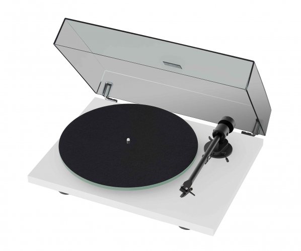 Pro-Ject T1 BT (Satin White) крышка отрыта