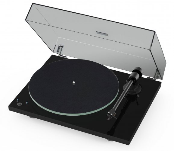 Pro-Ject T1 Phono SB (High Gloss Black) крышка открыта